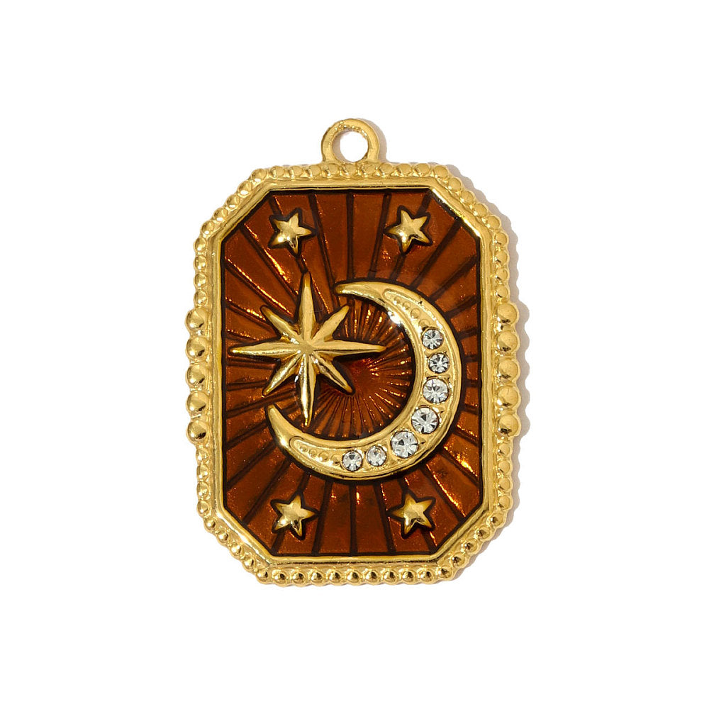 Bedel + ketting ☀ brown moon & star