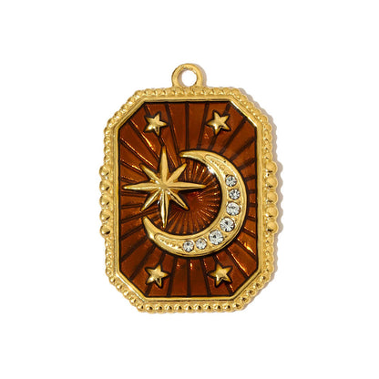 Bedel + ketting ☀ brown moon & star