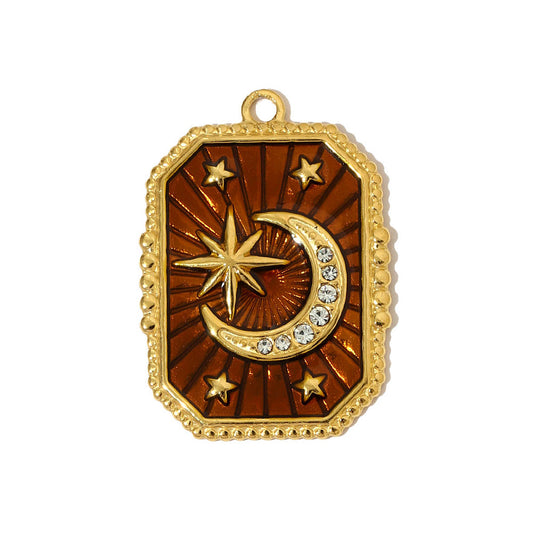 Bedel + ketting ☀ brown moon & star