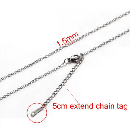 Basic ketting stainless steel 40+5cm goud & zilver