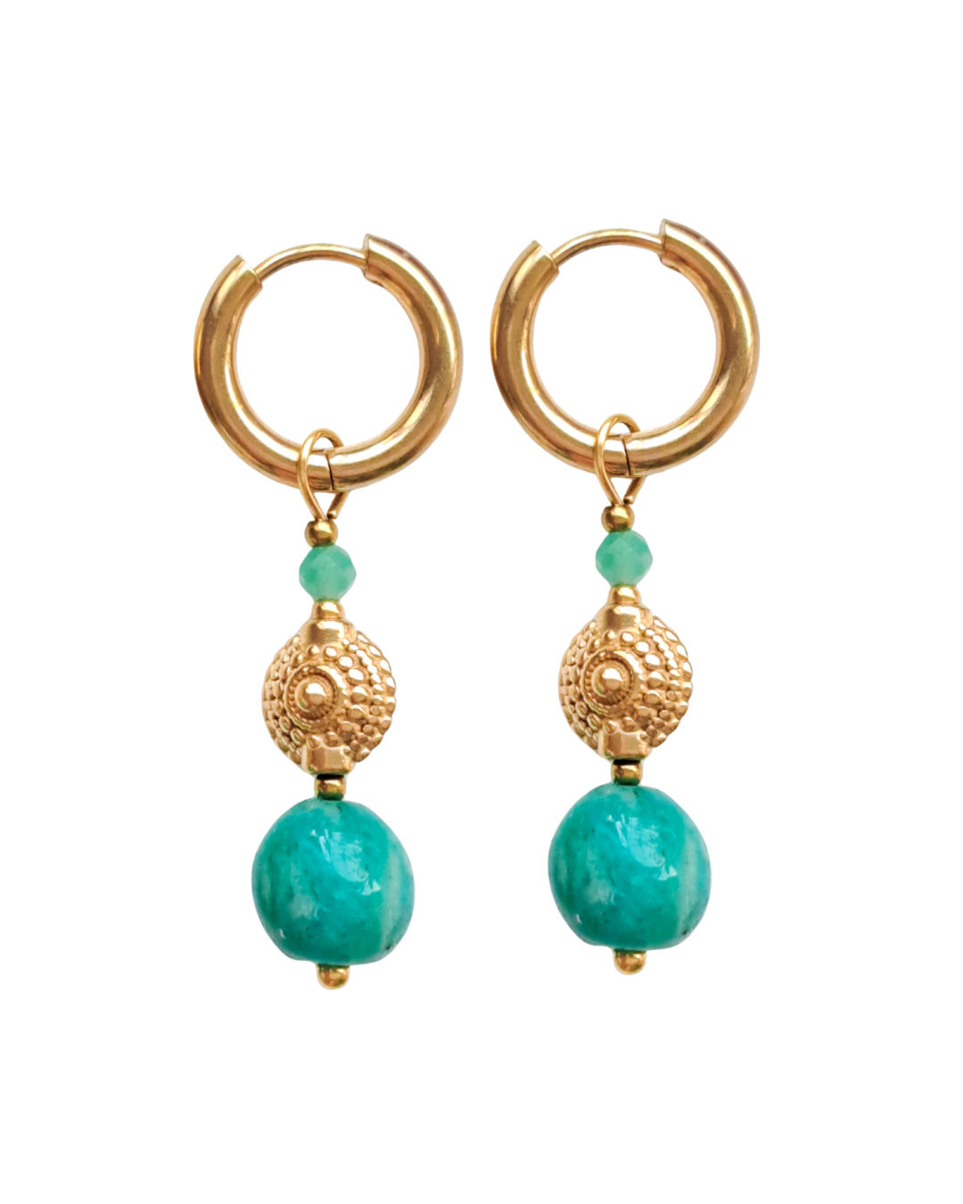 Earring hoops amazonite india