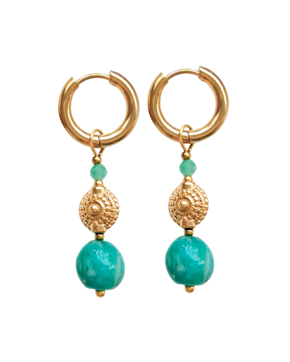 Earring hoops amazonite india