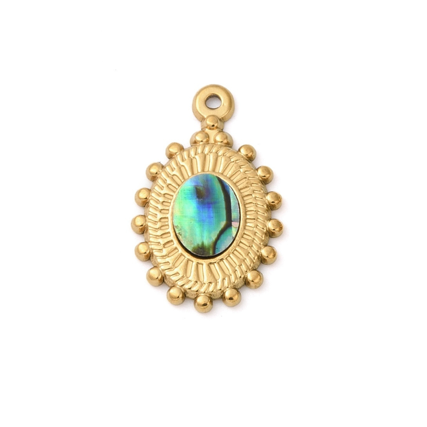 Bedel + ketting ☀ abalone oval