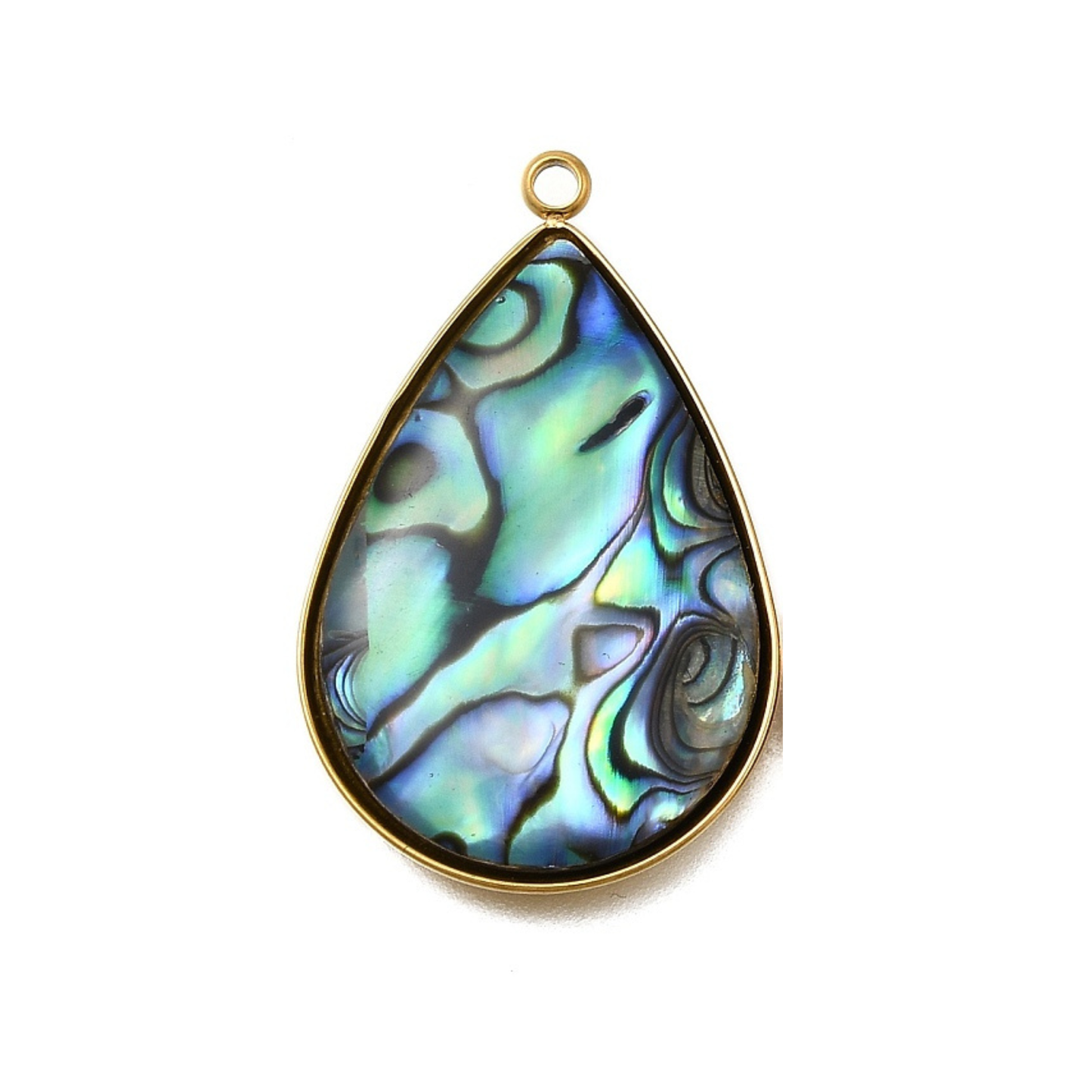 Bedel + ketting ☀ abalone big drop