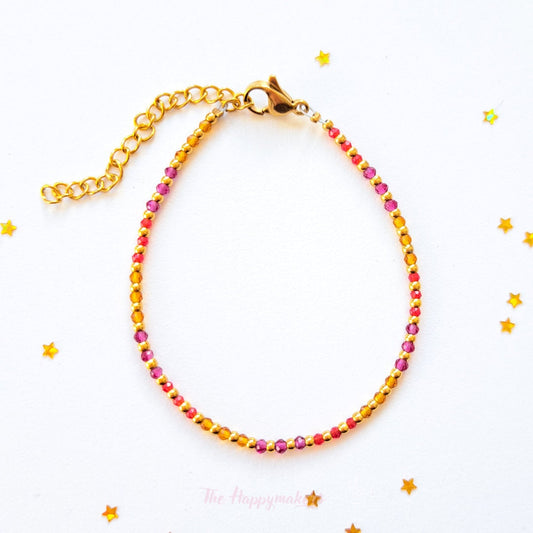 Kralen armband boho stainless steel, handgemaakt, 100% waterproof