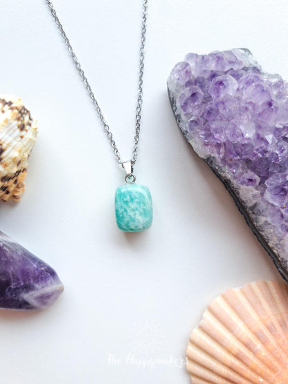 Ketting met edelsteen bedel ☀ amazoniet