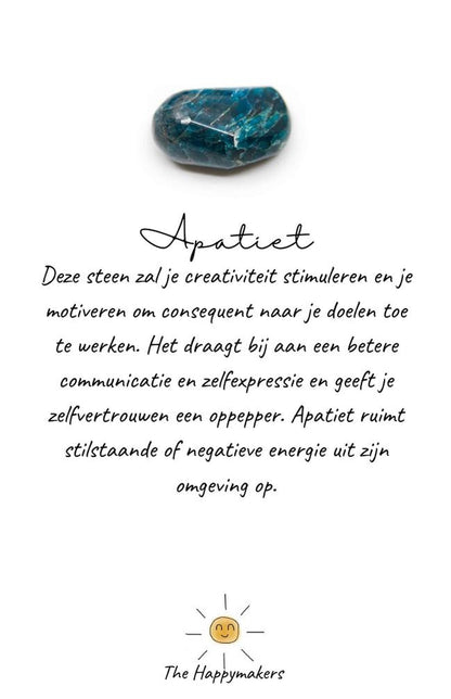 Wensarmbandje edelsteen, apatiet, kraal, macramé armband, stainless steel, cadeaugeschenk, zakelijk geschenk, minimalistisch