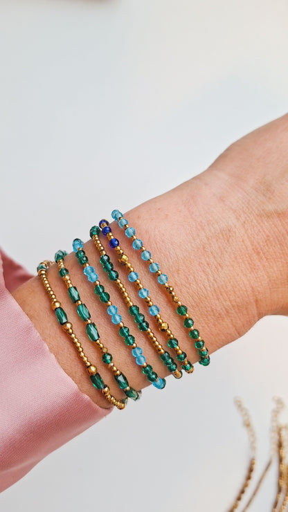 Colorfull bracelet touch of green
