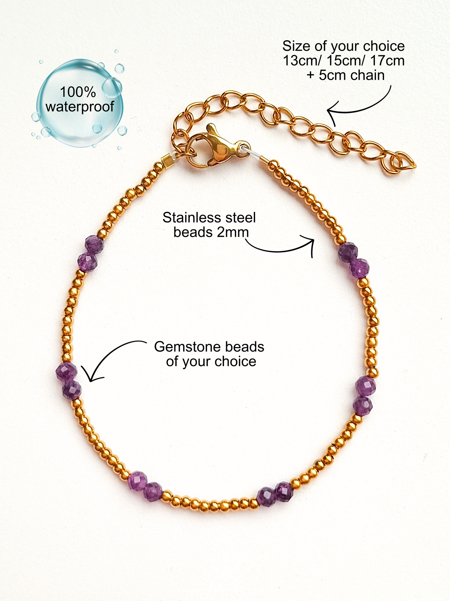 Armband edelsteen ☀ laura