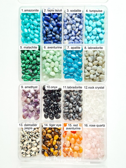 Edelsteen oorbellen ☀ sara